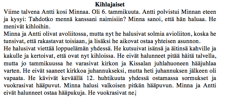 уровень финского языка А2.1.